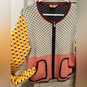 Limited edition Tory Burch cardigan with gold hardware.